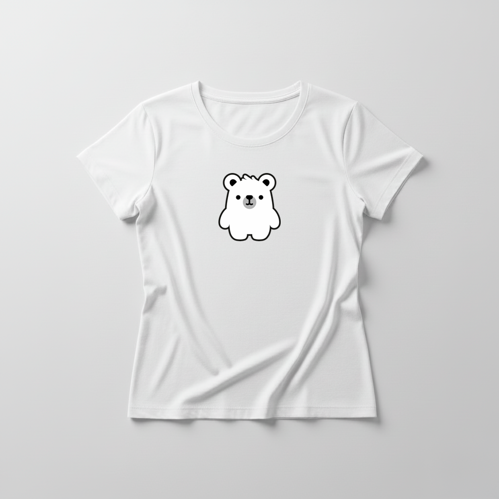 Estampa Urso Básico Branco APAE Brusque