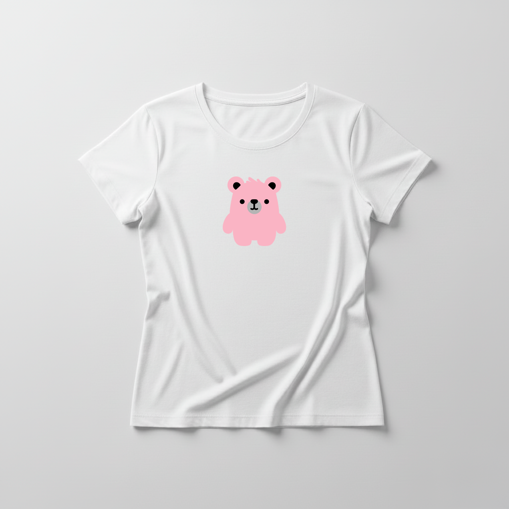 Estampa Urso Básico Rosa AMA Brusque