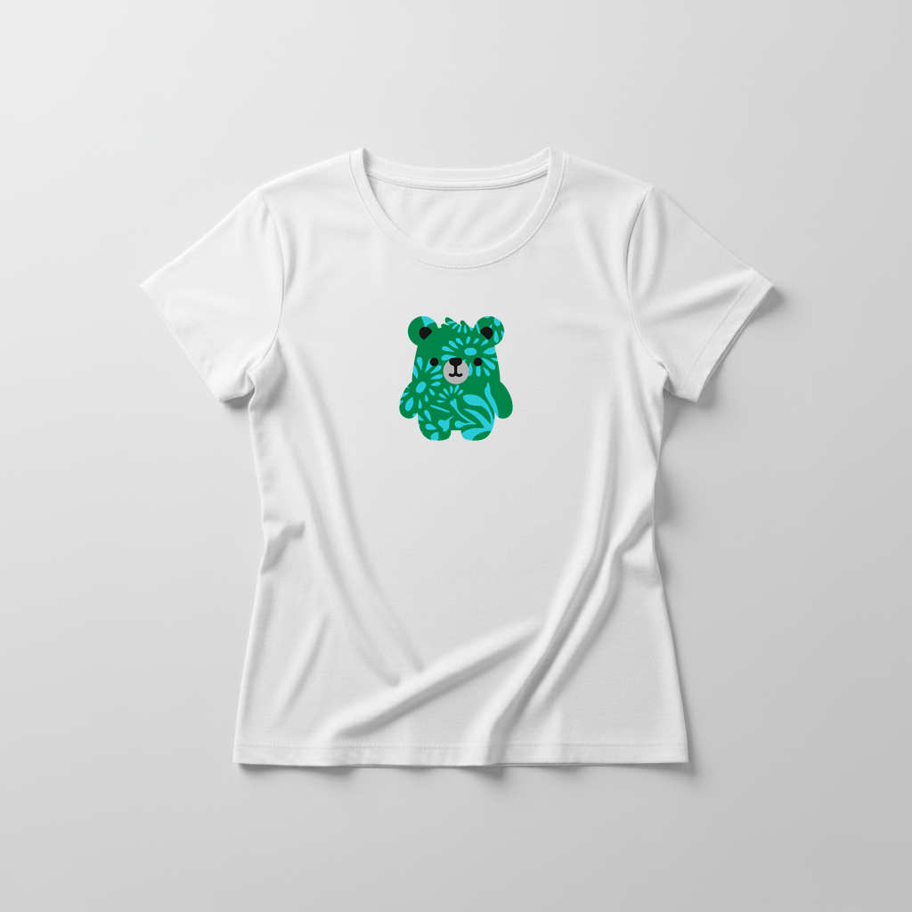 Estampa Urso Verde Estampado APAE Guabiruba