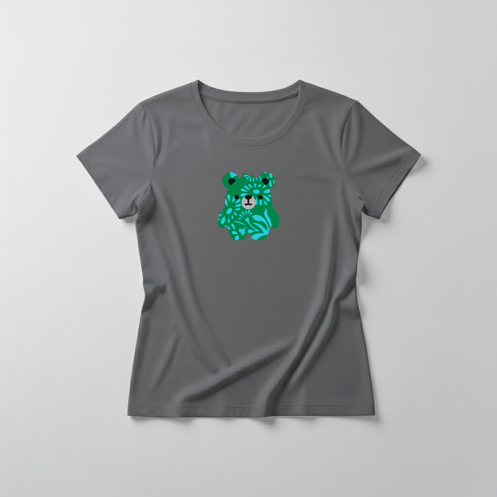 Estampa Urso Verde Estampado APAE Guabiruba