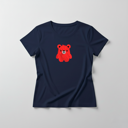 Estampa Urso Vermelho Pintado APAE Brusque