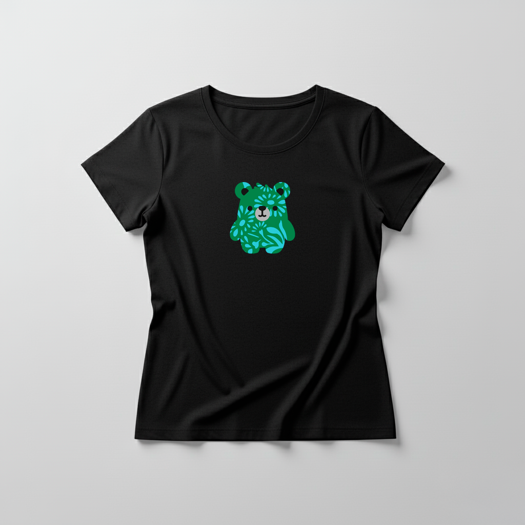Estampa Urso Verde Estampado APAE Guabiruba