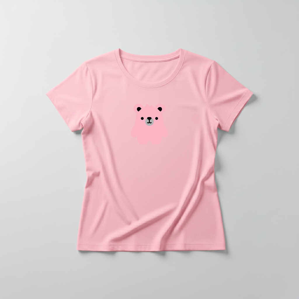 Estampa Urso Básico Rosa AMA Brusque