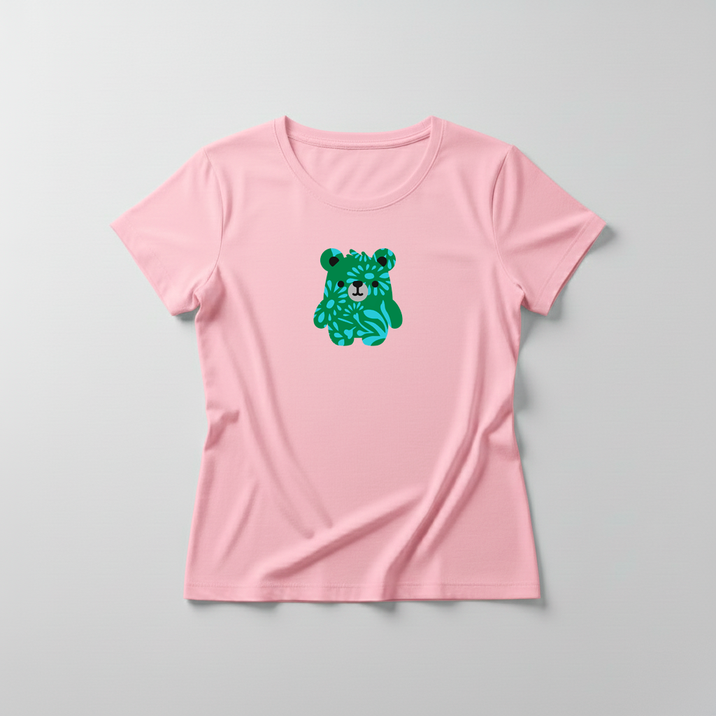 Estampa Urso Verde Estampado APAE Guabiruba