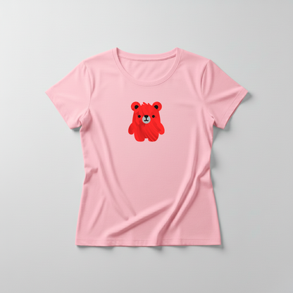 Estampa Urso Vermelho Pintado APAE Brusque