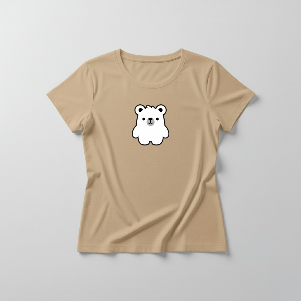 Estampa Urso Básico Branco APAE Brusque