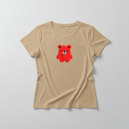 Estampa Urso Vermelho Pintado APAE Brusque