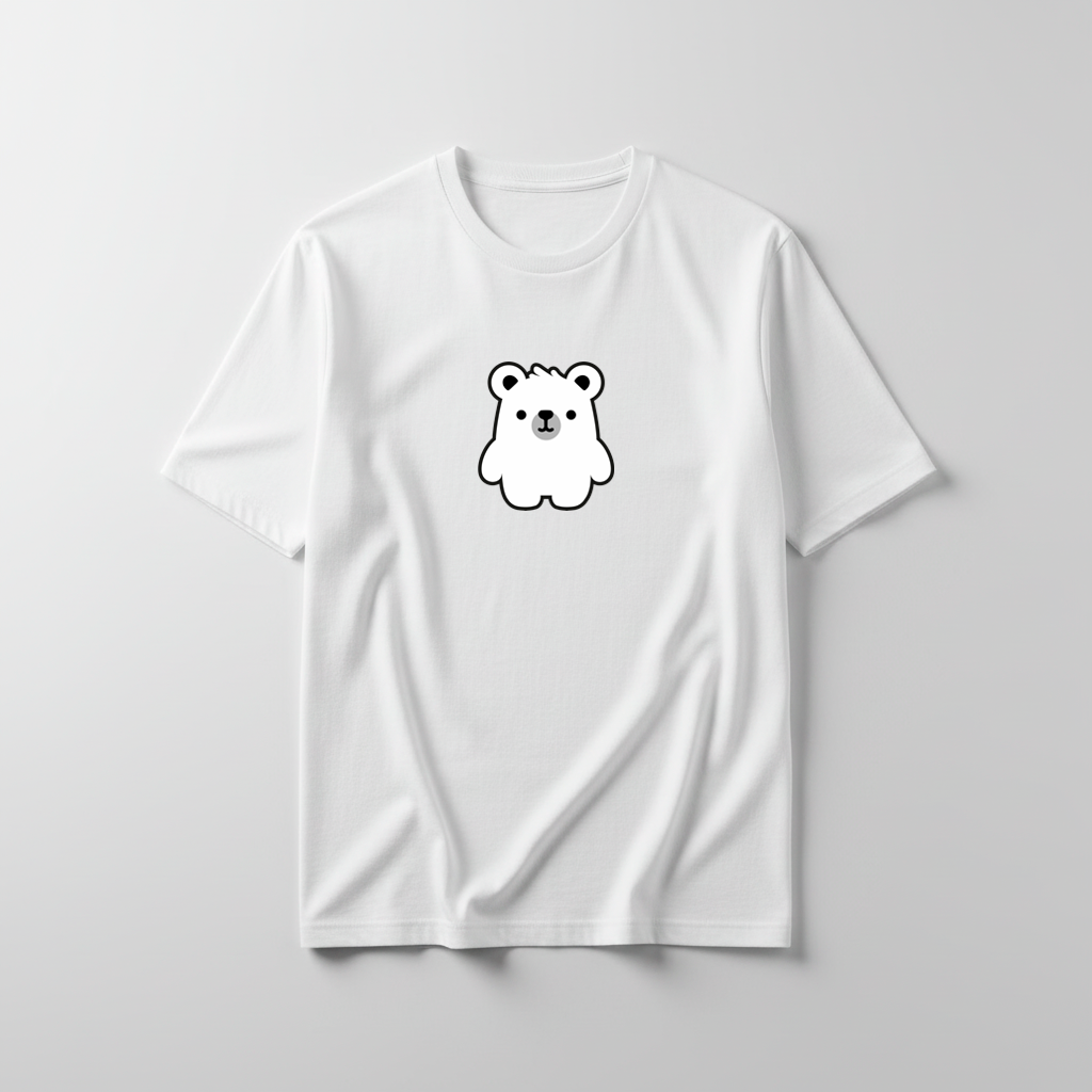 Estampa Urso Básico Branco APAE Brusque