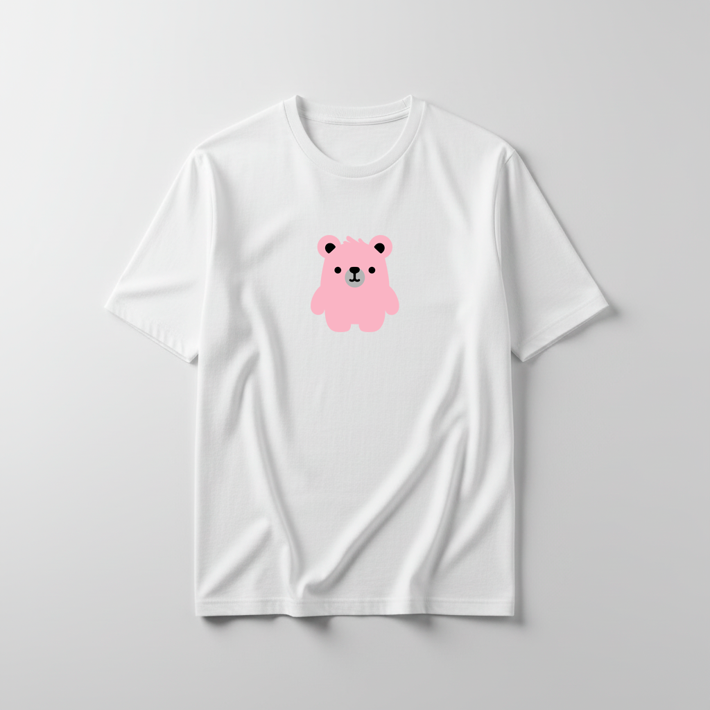 Estampa Urso Básico Rosa AMA Brusque