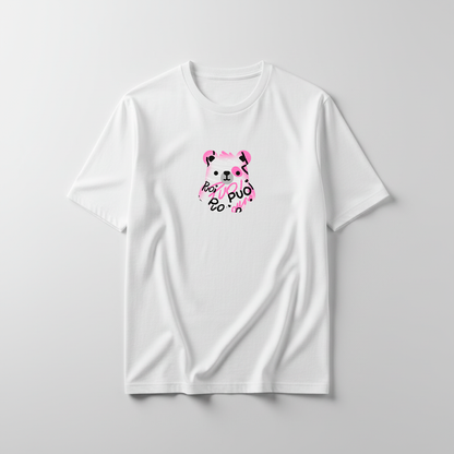 Estampa Urso Rosa Pixado APAE Guabiruba