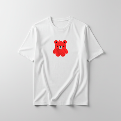 Estampa Urso Vermelho Pintado APAE Brusque