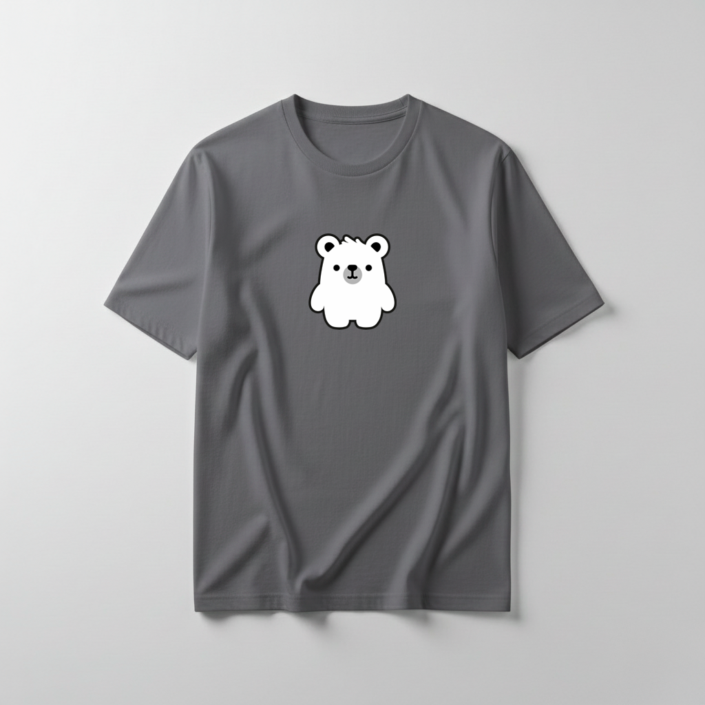 Estampa Urso Básico Branco APAE Brusque