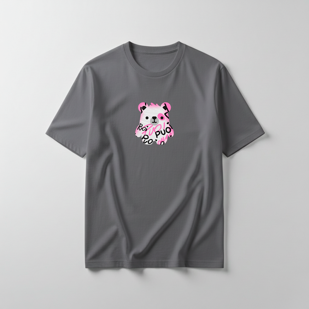 Estampa Urso Rosa Pixado APAE Guabiruba