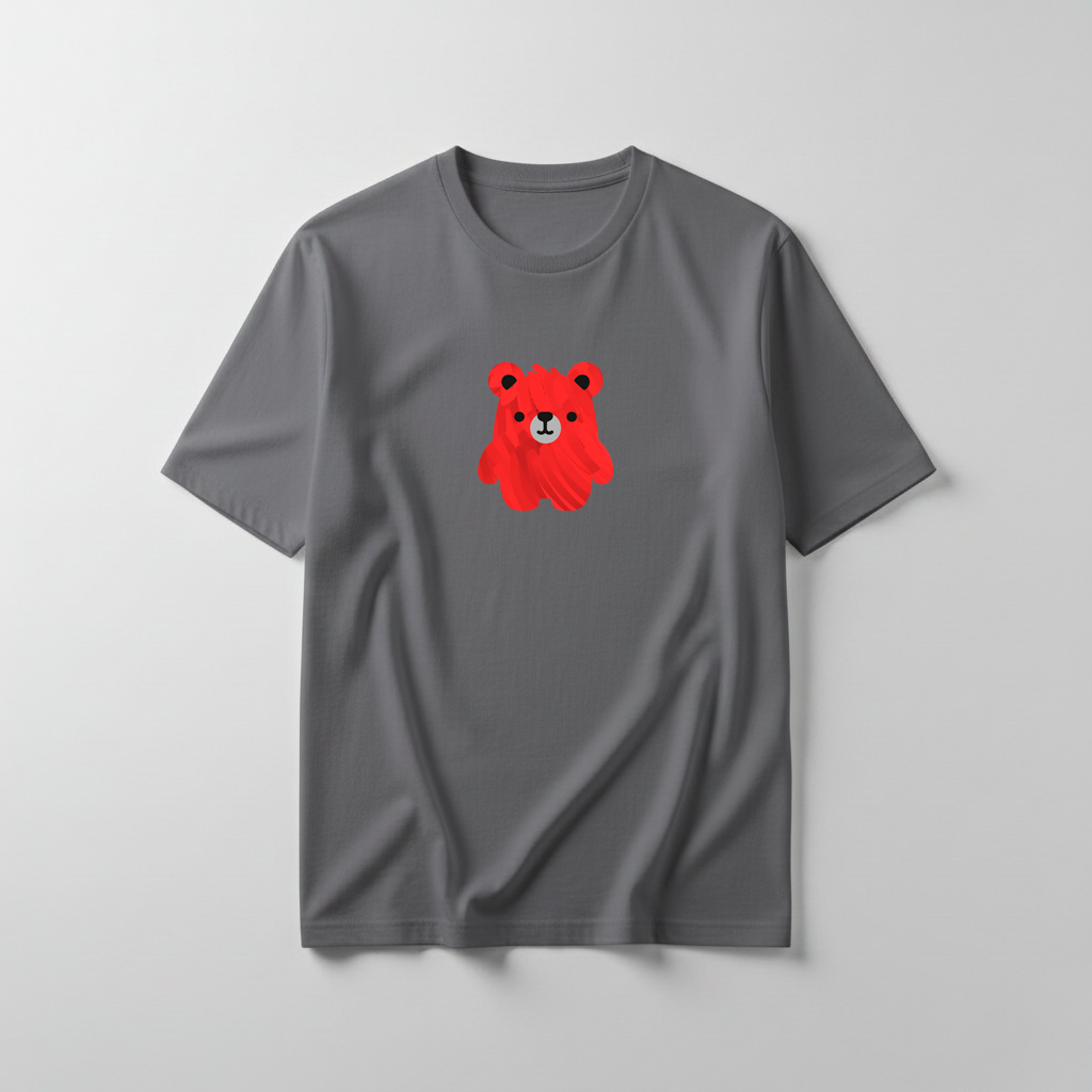 Estampa Urso Vermelho Pintado APAE Brusque