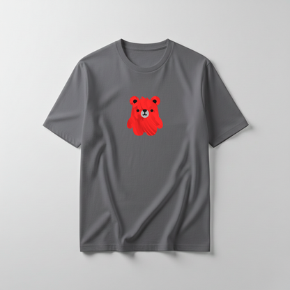 Estampa Urso Vermelho Pintado APAE Brusque