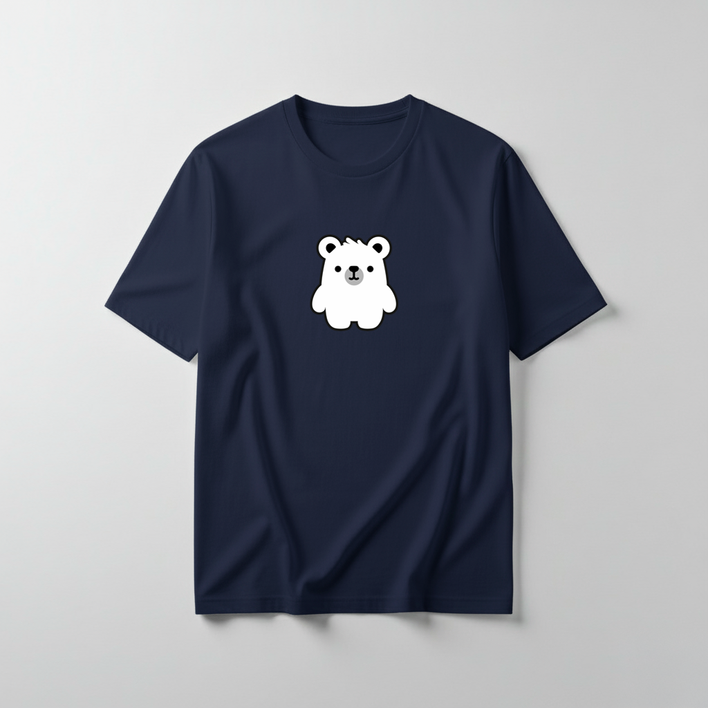 Estampa Urso Básico Branco APAE Brusque