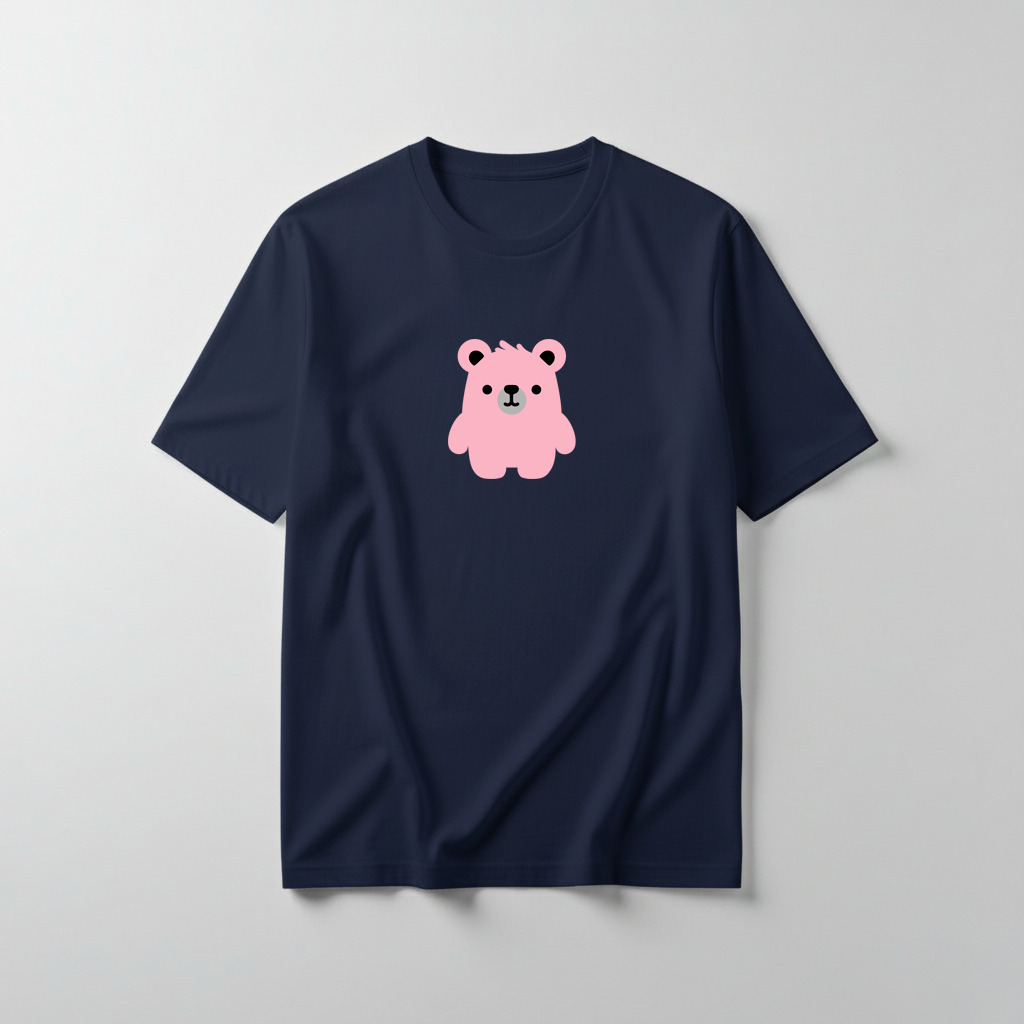 Estampa Urso Básico Rosa AMA Brusque