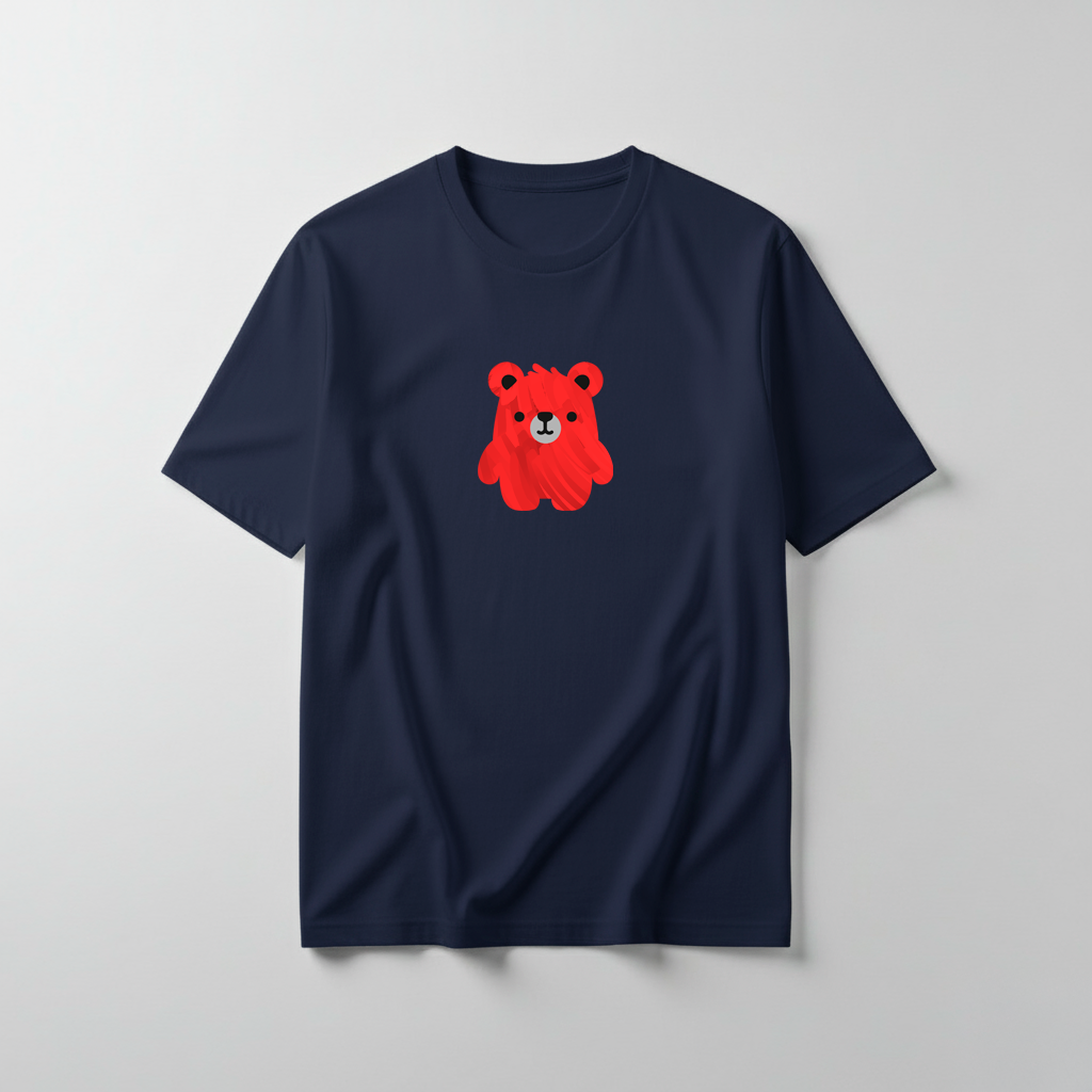 Estampa Urso Vermelho Pintado APAE Brusque