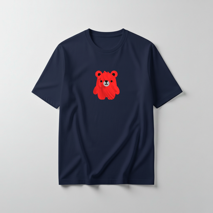 Estampa Urso Vermelho Pintado APAE Brusque
