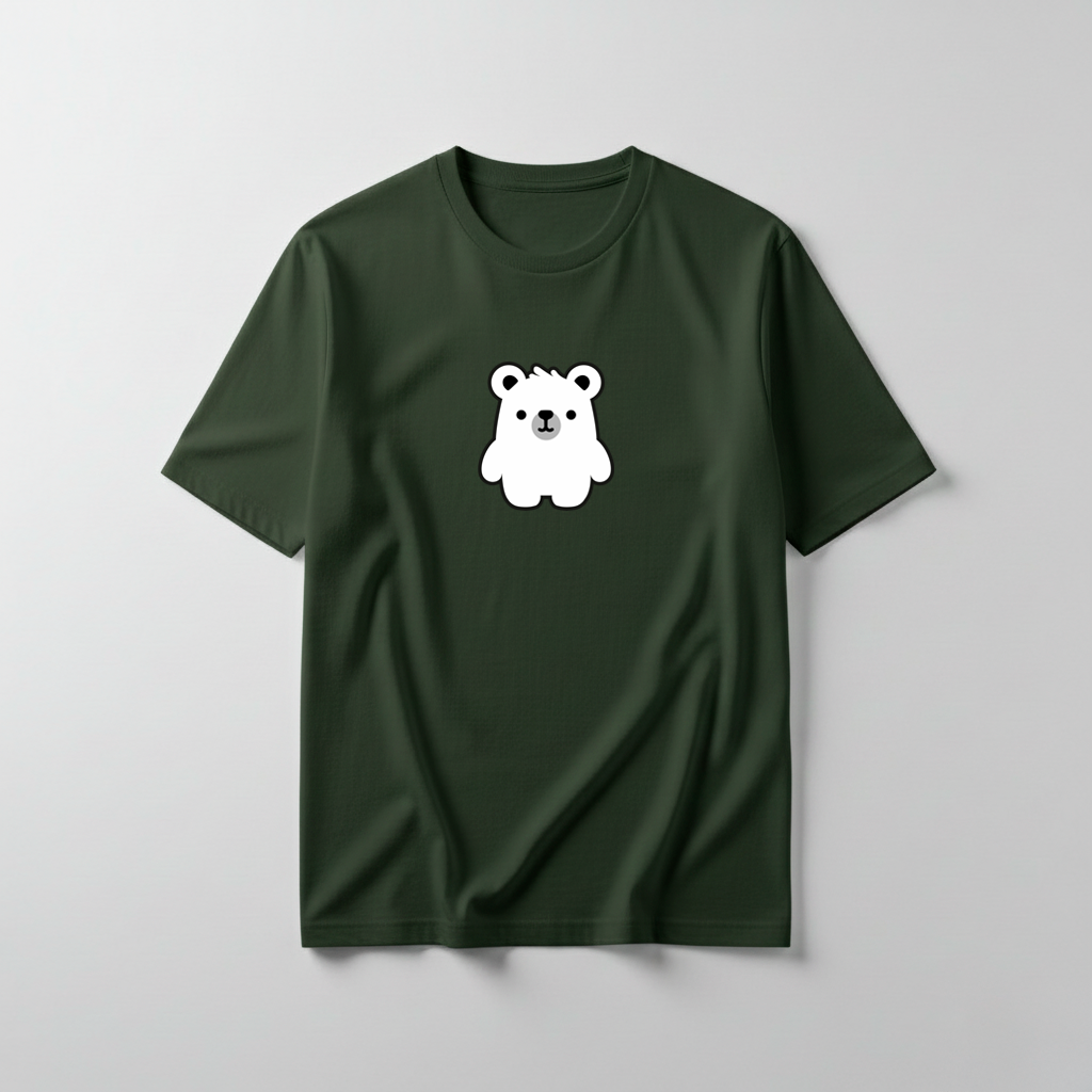 Estampa Urso Básico Branco APAE Brusque