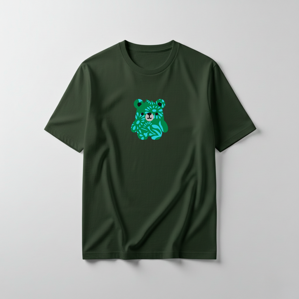 Estampa Urso Verde Estampado APAE Guabiruba
