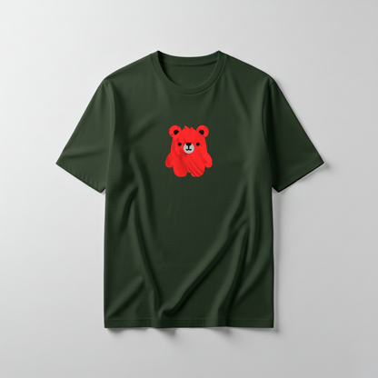 Estampa Urso Vermelho Pintado APAE Brusque