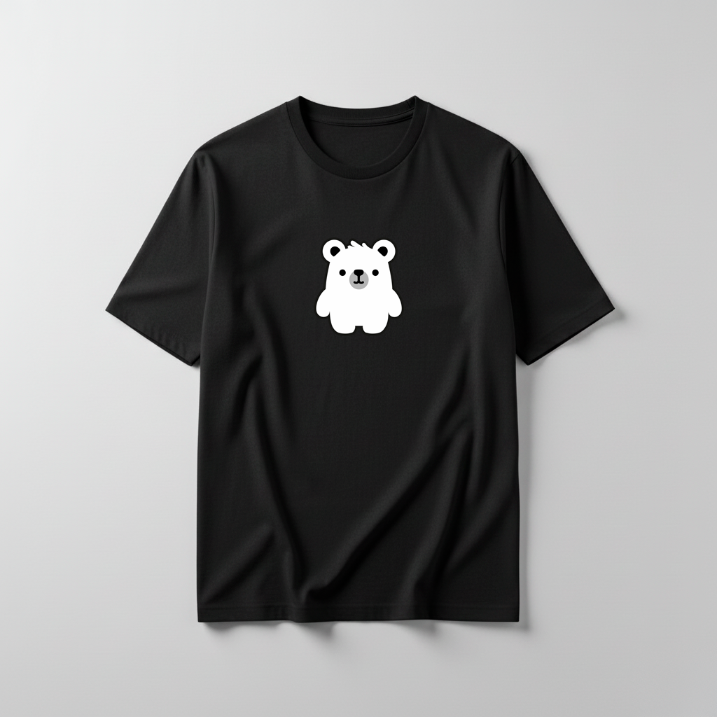 Estampa Urso Básico Branco APAE Brusque