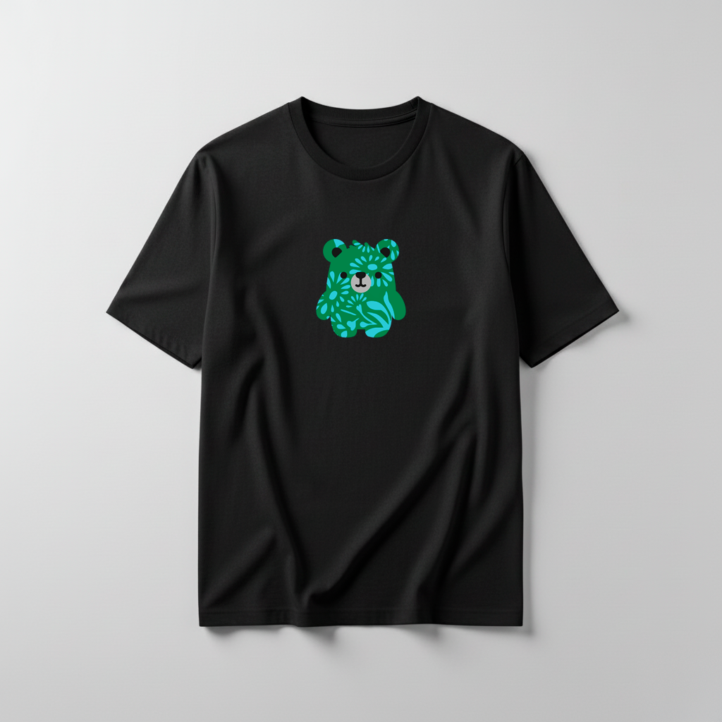 Estampa Urso Verde Estampado APAE Guabiruba
