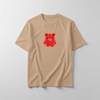 Estampa Urso Vermelho Pintado APAE Brusque