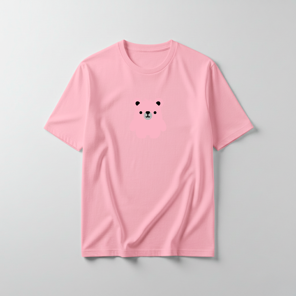 Estampa Urso Básico Rosa AMA Brusque