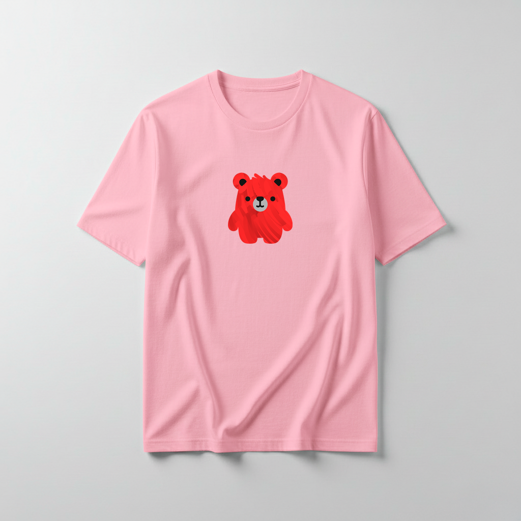Estampa Urso Vermelho Pintado APAE Brusque